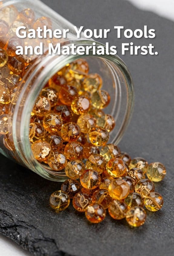 gather tools measure resin