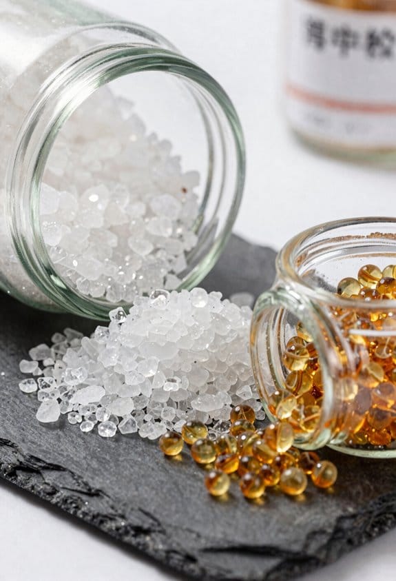 mineral residue dries skin and hair