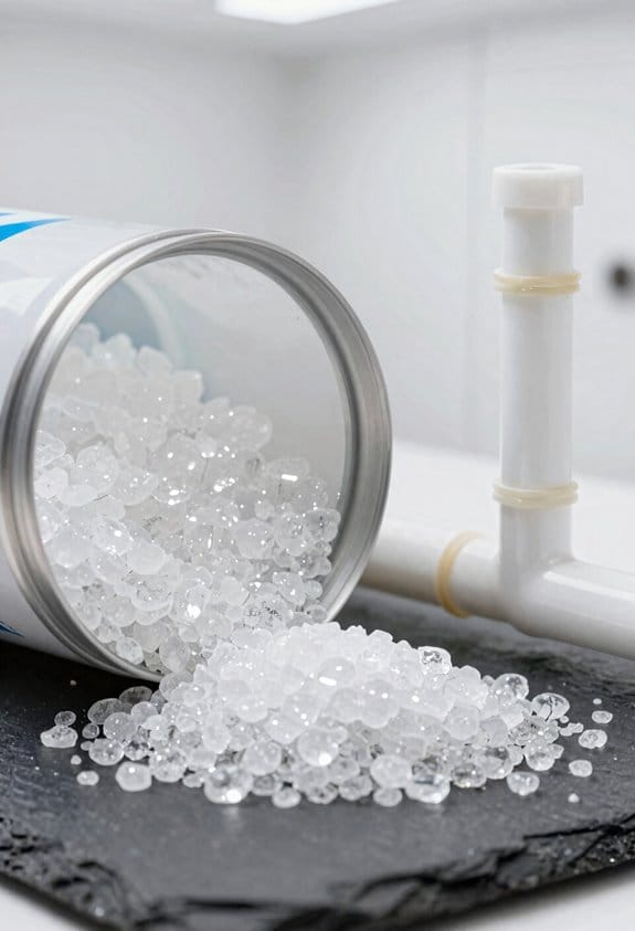 mineral scale clogs plumbing